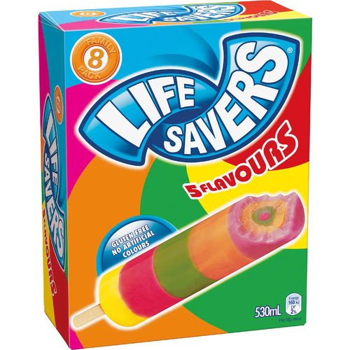Peters Lifesavers Icy Poles Lifesavers 8 pack