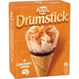 Peters Drumstick Caramel 4 pack
