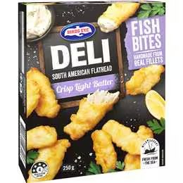 Birds Eye Deli South Atlantic Flathead Bites Light Batter 250g