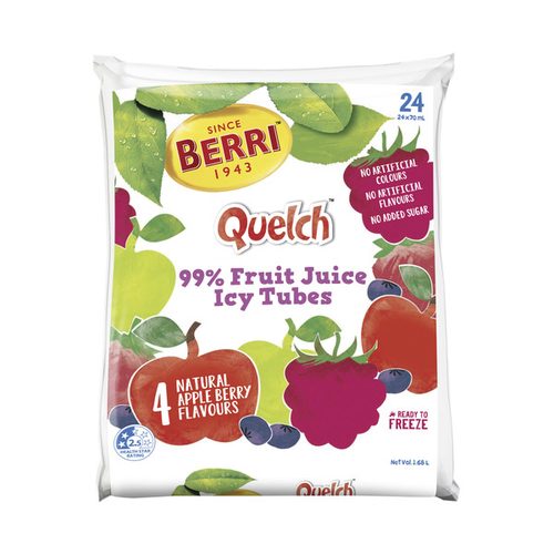 Berri Quelch Apple Berry Fruit Juice Icy Tubes 24 Pack