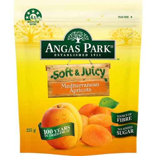 Angas Park Soft & Juicy Mediterranean Apricots 225g