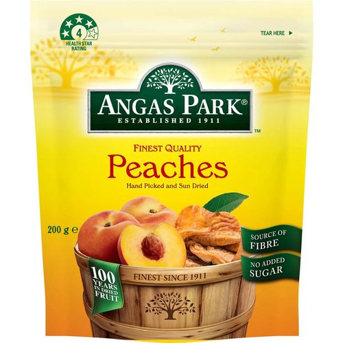 Angas Park Dried Peaches 200g