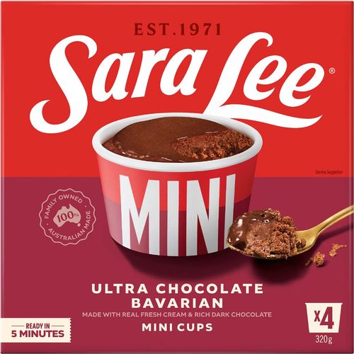 Sara Lee Mini Cups Chocolate Bavarian 4 pack