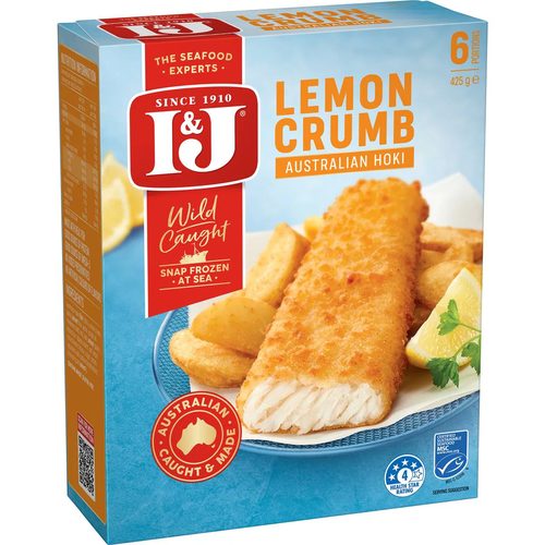 I&J Australian Hoki Fish Lemon Crumb 425g