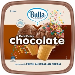 Bulla Real Dairy Chocolate Ice Cream 2L