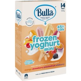 Bulla Mini Frozen Yoghurt Assorted Flavours 14 pack