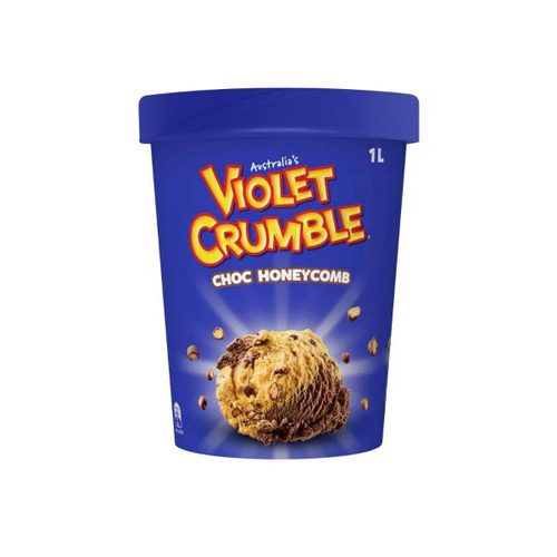Violet Crumble Choc Honeycomb Ice Cream Tub