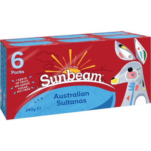 Sunbeam Australian Sultanas 240g 6 pack