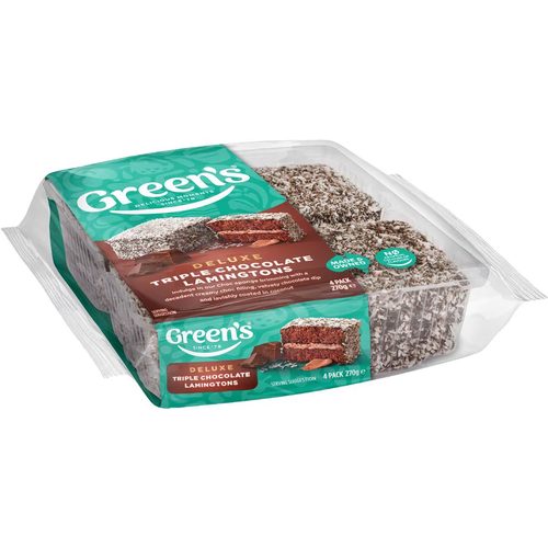 Green's Triple Choc Lamingtons Lamingtons 4 pack