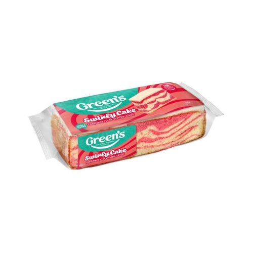 Greens Swirly Raspberry White Choc Cake
