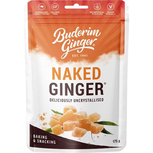 Buderim Ginger Naked Uncrystallised Uncrystallised 175g