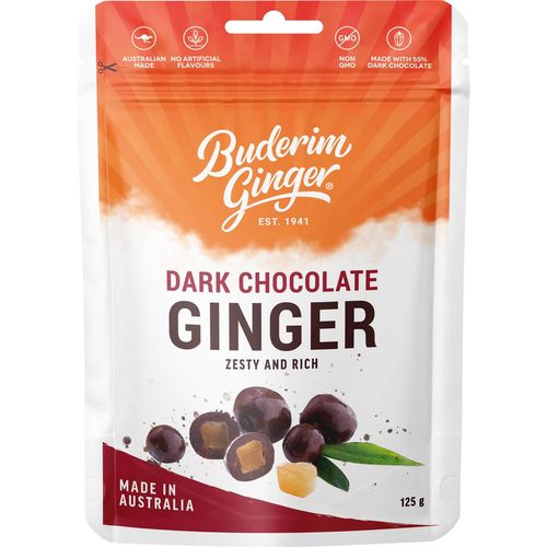 Buderim Ginger Dark Chocolate 125g