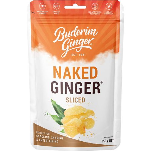 Buderim Ginger Naked Sliced 350g