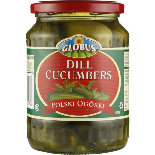 Globus Pickled Dill Cucumbers Polish 680g