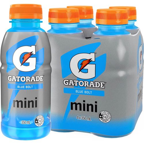 Gatorade Blue Bolt Sports Drink Mini Bottles 350mL x 4 pack