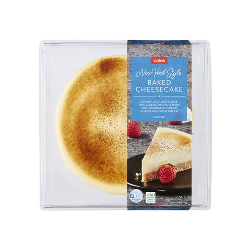 Coles New York Style Baked Cheesecake