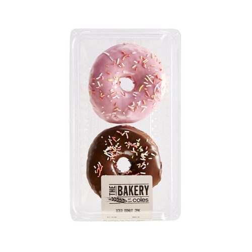 Coles Bakery Iced Ring Donut Mixed