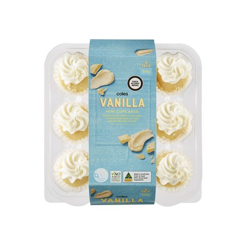 Coles Vanilla Mini Cupcakes 9 Pack