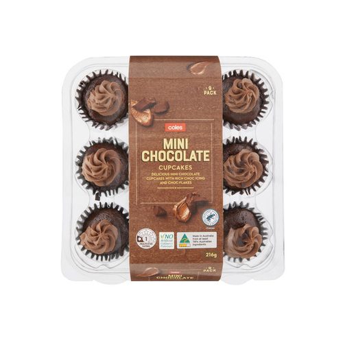 Coles Chocolate Mini Cupcakes 9 Pack