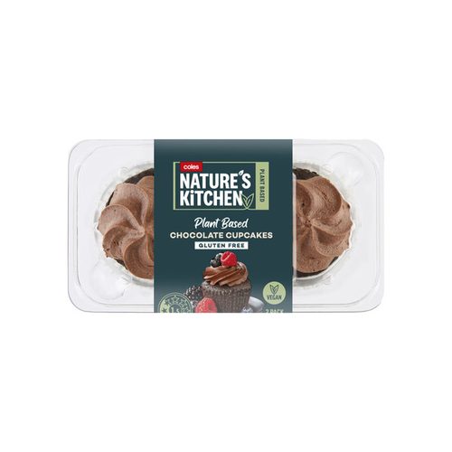 Coles Nature's Kitchen Vegan Chocolate Cupcake 2 Pack