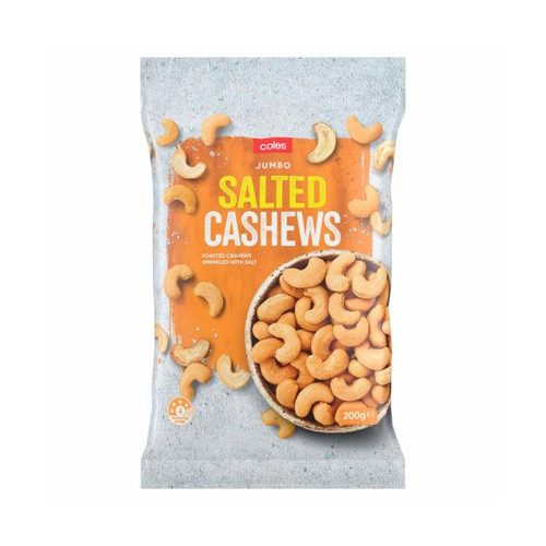 Coles Jumbo Cashews Salted