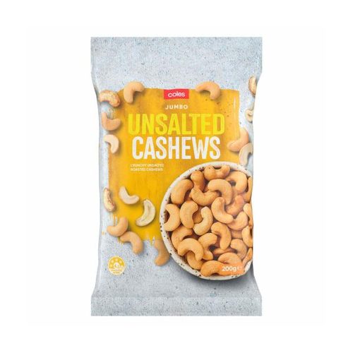 Coles Jumbo Unsalted Cashews