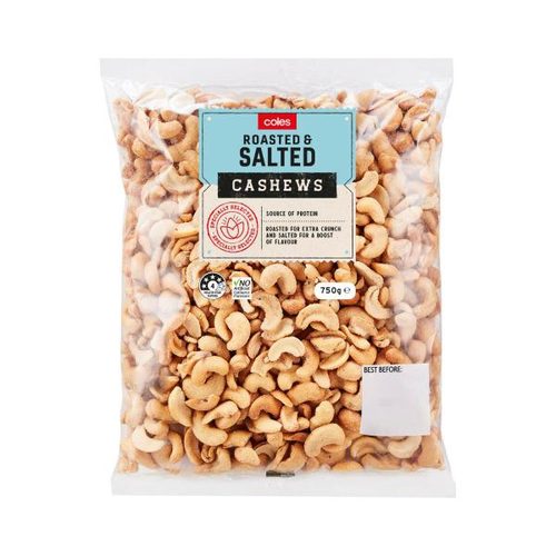 Coles Roasted And Salted Cashews