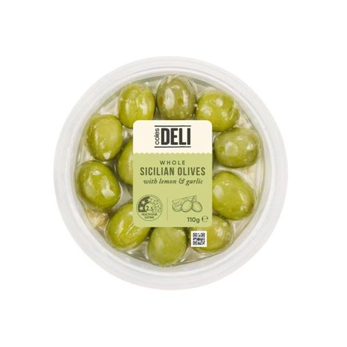 Coles Deli Lemon & Garlic Sicilian Olives