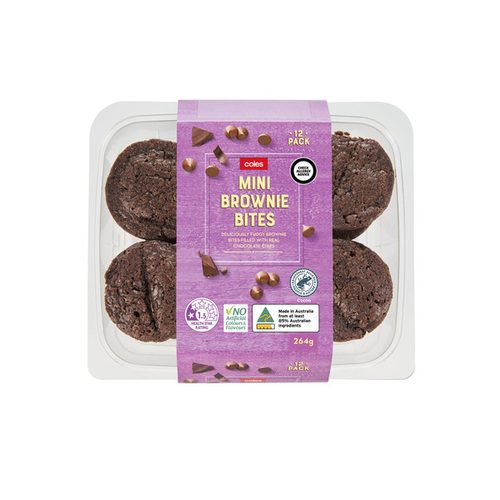 Coles Mini Brownie Bites