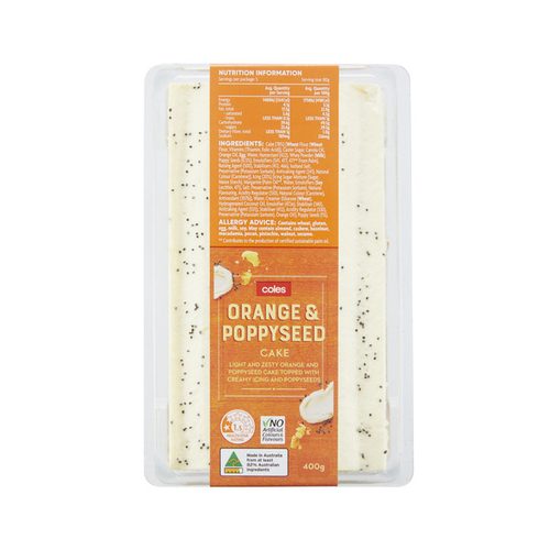 Coles Orange & Poppyseed Cake