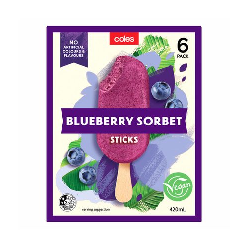 Coles Blueberry Sorbet Sticks