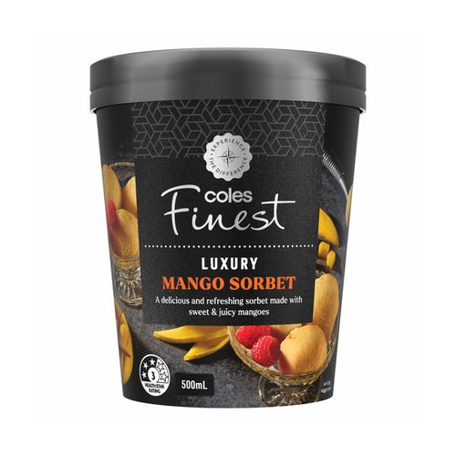 Coles Finest Luxury Mango Sorbet Tub