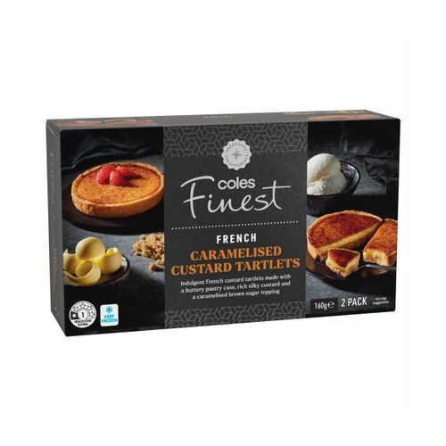 Coles Finest French Caramelised Custard Tartlets 2 Pack