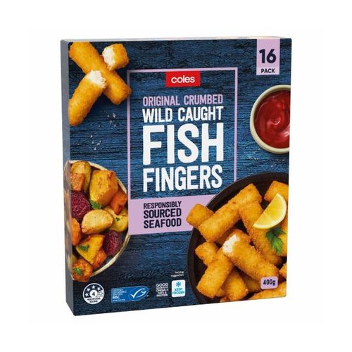 Coles Frozen Crumbed Fish Fingers