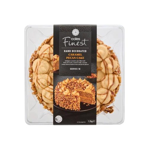 Coles Finest Caramel Pecan Cake
