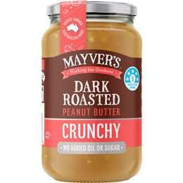 Mayver's Dark Peanut Butter Crunchy 375g