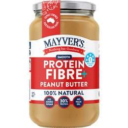 Mayver's Protein Fibre+ Smooth Peanut Butter 375g