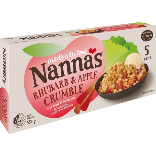 Nanna's Rhubarb & Apple Crumble 550g