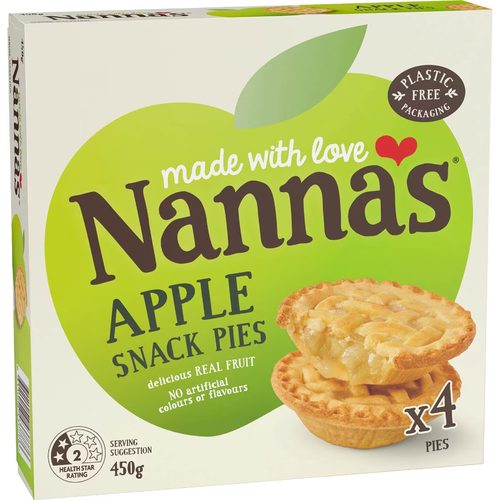 Nanna's Frozen Apple Snack Pies Apple Pie 4 pack