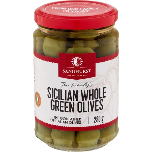 Sandhurst Olives Green Sicilian 280g