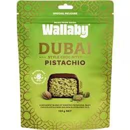 Wallaby Dubai Style Choc Bites Pistachio 120g