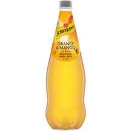 Schweppes Orange Mango Natural Mineral Water Bottle 1.1L