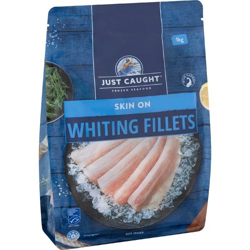 Just Caught Whiting Fillets Skin On 1kg