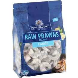 Just Caught Raw Prawns Tail Off Large 1kg