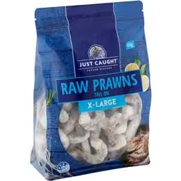 Just Caught Raw Prawns Tail On X-Large 850g