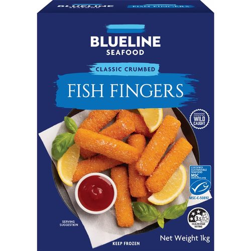 Blueline Seafood Crumbed Fish Fingers 1kg
