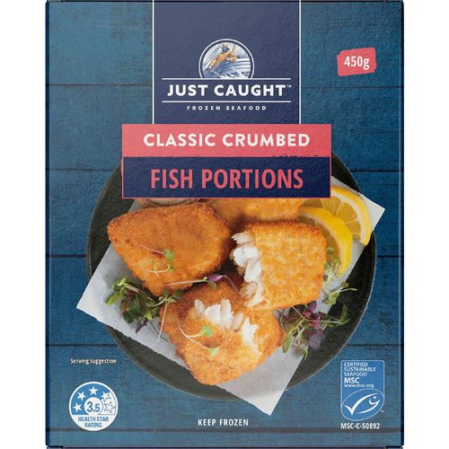 Just Caught Classic Crumbed Fish Portions 450g