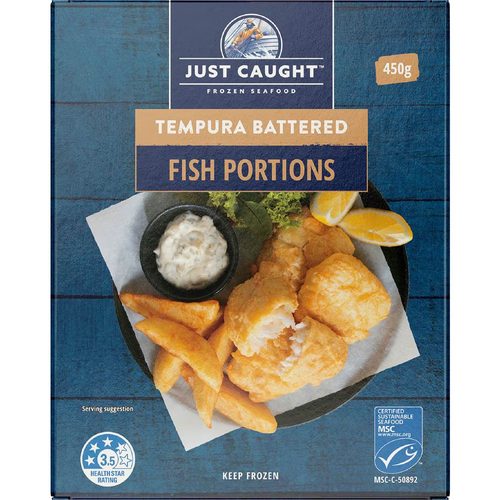 Just Caught Tempura Battered Fish Portions 450g