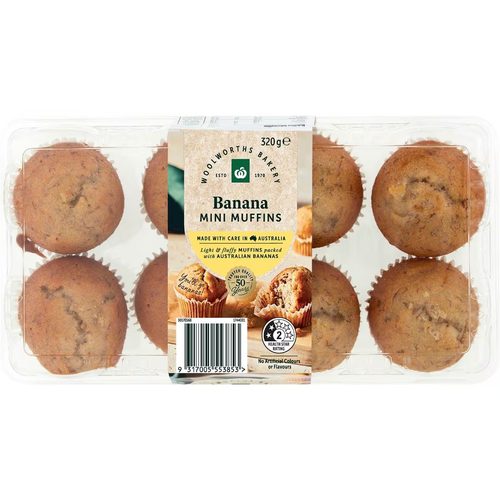 Woolworths Mini Banana Muffin 8 pack