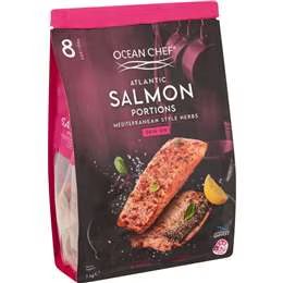 Ocean Chef Atlantic Salmon Portions Mediterranean Style 1kg